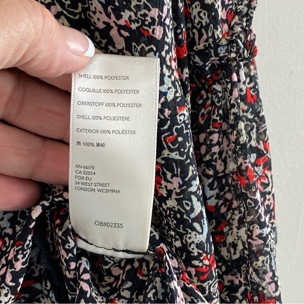 Free People Floral Blouse - Black and Red - Picture 7 of 12